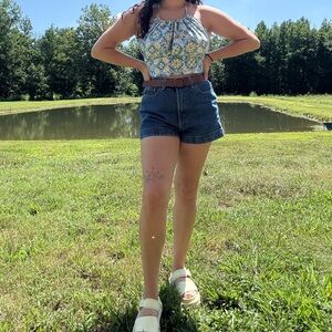 Mediterranean Tile open-back top